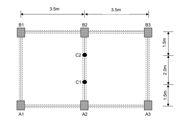 BSR 560 A floor plan of a reinforced concrete (RC) framed building
