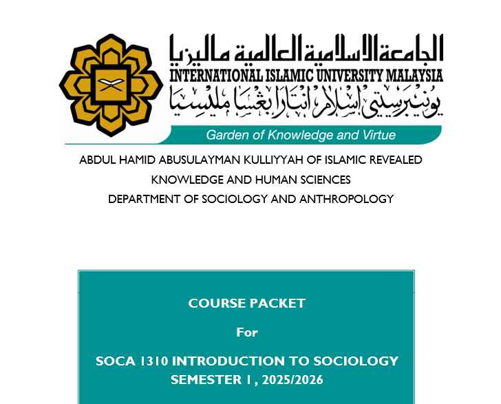 SOCA 1310 INTRODUCTION TO SOCIOLOGY SEMESTER 1 , 2025/2026 