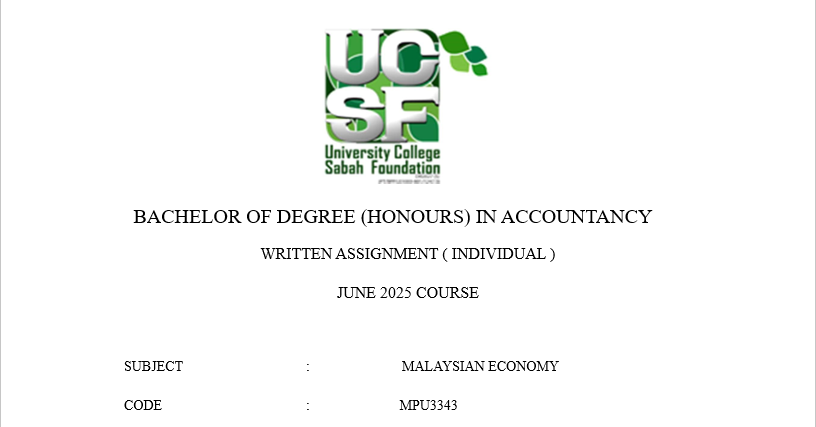 MPU3343 Malaysia Economy