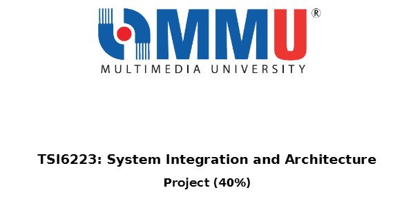 TSI6223 System Integration and Architecture Project 40% MMU